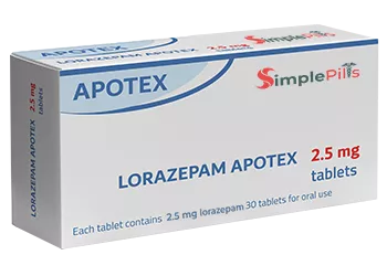 Lorazepam 2.5mg 30 Tablets Simplepills.net